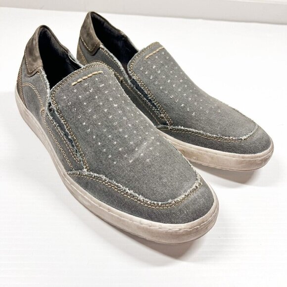 Roan by BEDSTU Gray Casual Kayson Leather Slip On Canvas Shoes Mens Size 10.5 - Picture 2 of 11